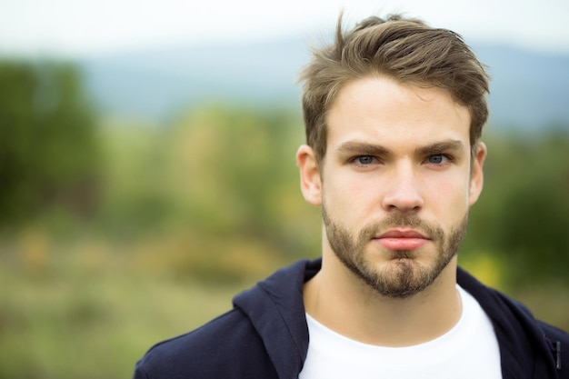 Young bearded sexy guy