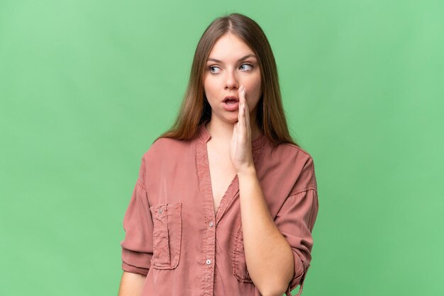 Young beautiful blonde woman over isolated background