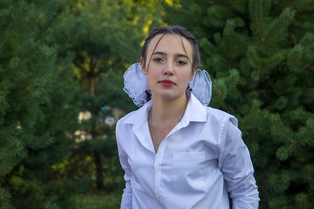 Young beautiful girl on the street