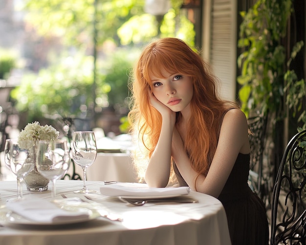 Photo young beautiful model with long wavy well groomed hair