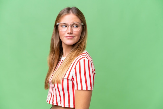 Young beautiful woman over isolated background Portrait