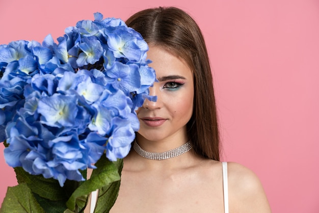 Young beautiful woman posing