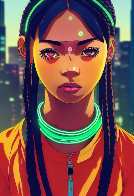 young black woman with braids