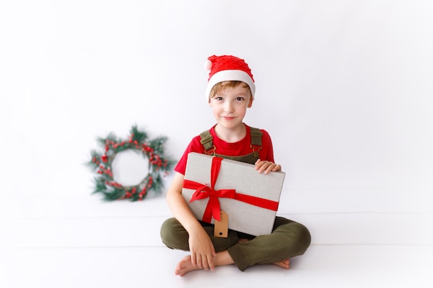 Young Boy Smiles with his Christmas Present