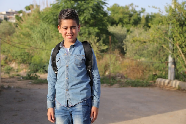 young boy smiling  during Tourist shopping trip stroll