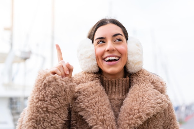 Young brunette caucasian woman