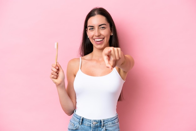 Young brunette caucasian woman