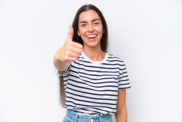 Young brunette caucasian woman