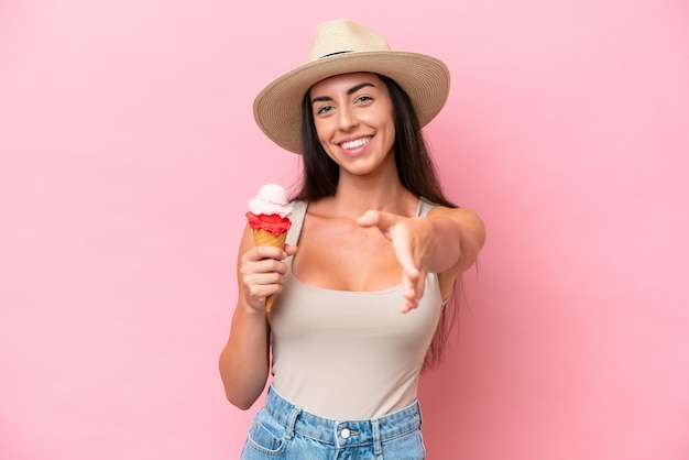 Young brunette caucasian woman