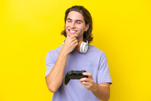 Young brunette handsome man