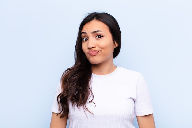 young brunette woman undecided