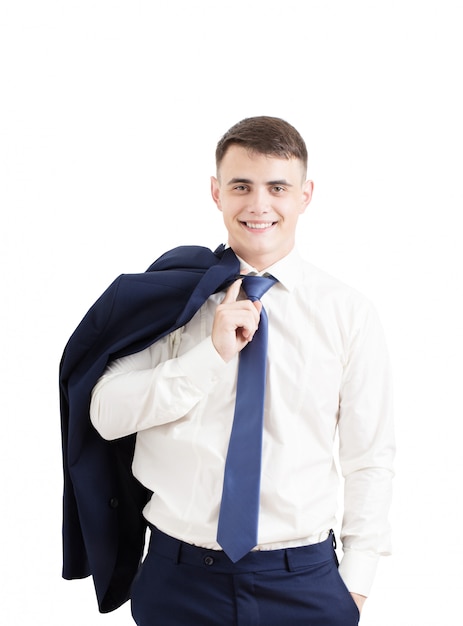 Young buisnessman isolated on white