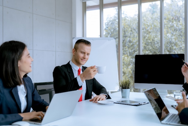 Young business people in a meeting room