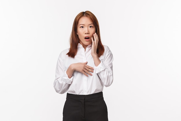 Young business woman with gesture