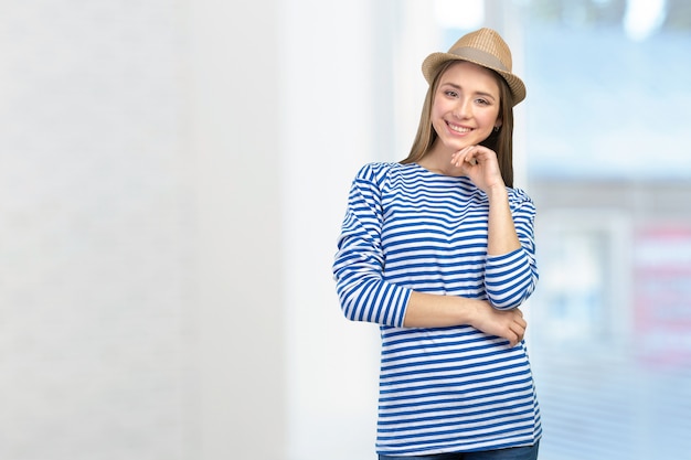 Young casual style woman portrait