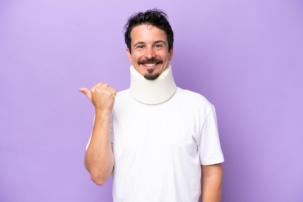 Young caucasian man over isolated background