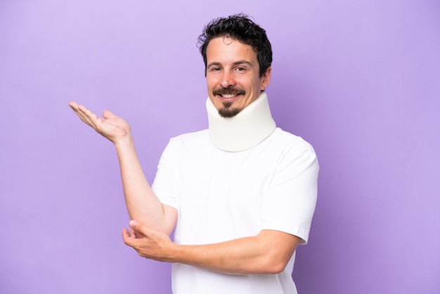 Young caucasian man over isolated background