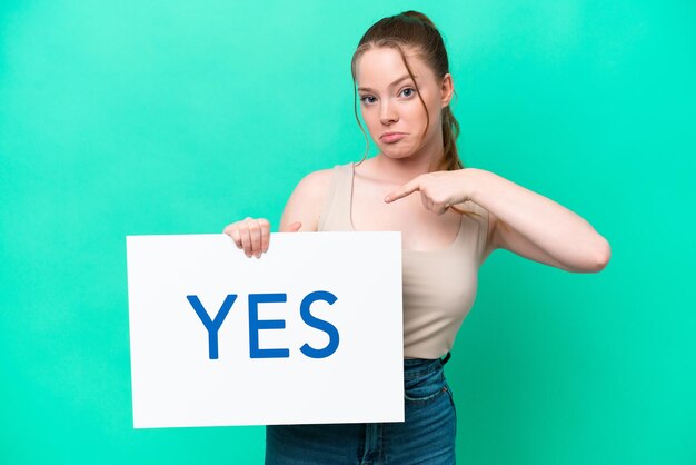 Young caucasian woman over isolated background