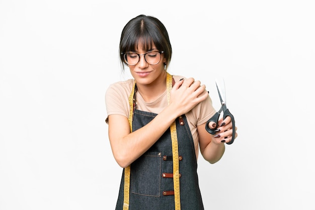 Photo young caucasian woman over isolated background