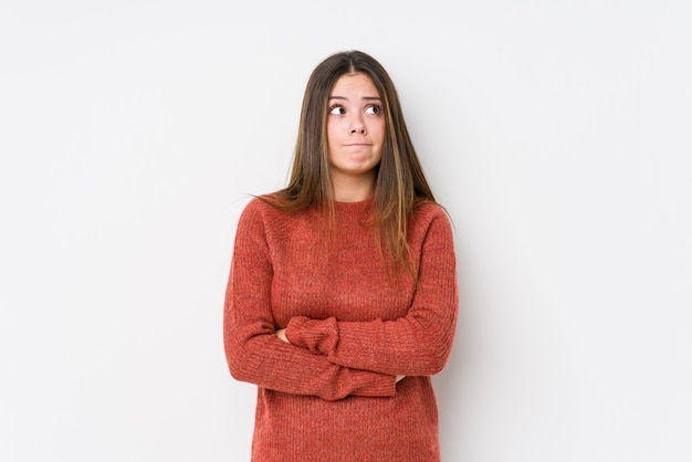 Young caucasian woman posing 