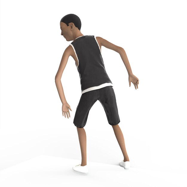 Young character 3d modelling