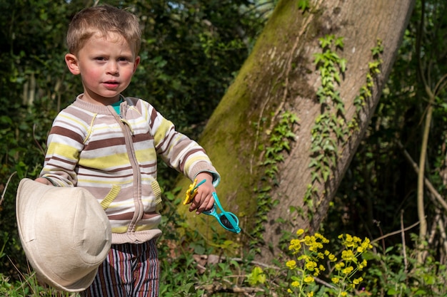 A young child in nature