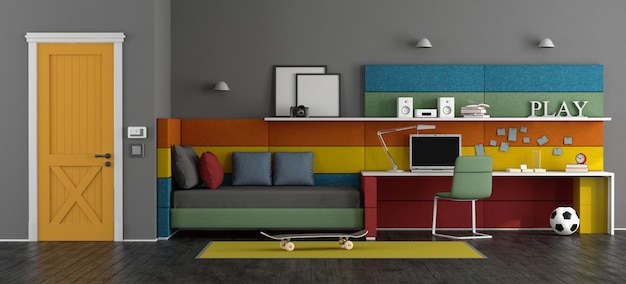 Young colorful teen room