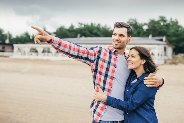 Young couple by the sea