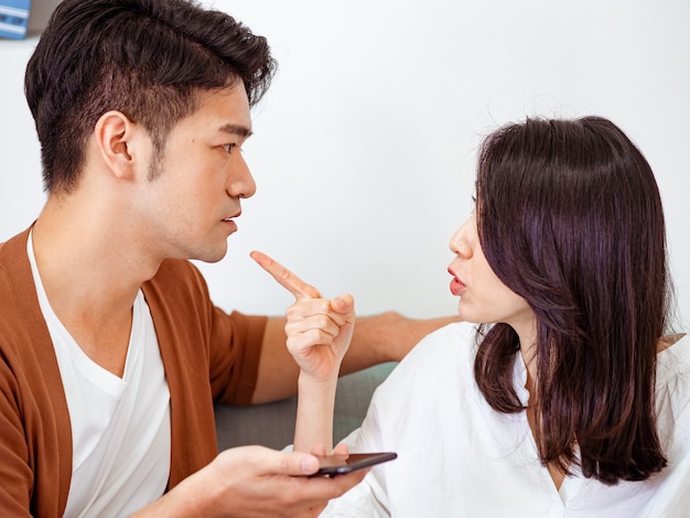 Young Couple Have Disagreement at Home.