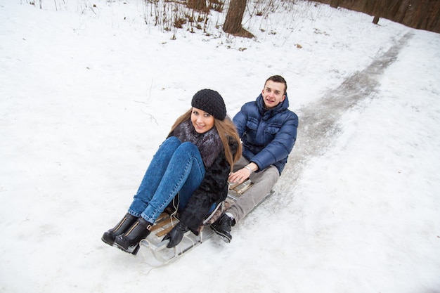 Young couple having fun