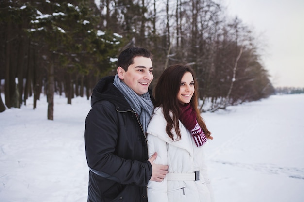 Young couple smiling