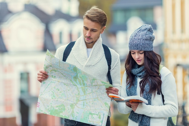 Young couple travels