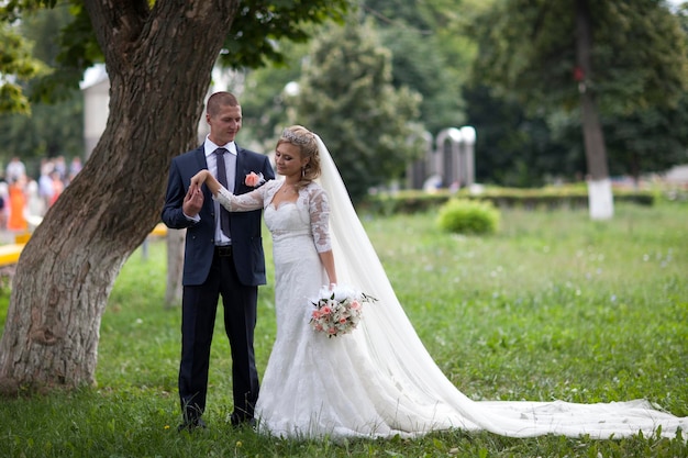 Young couple on wedding day 5