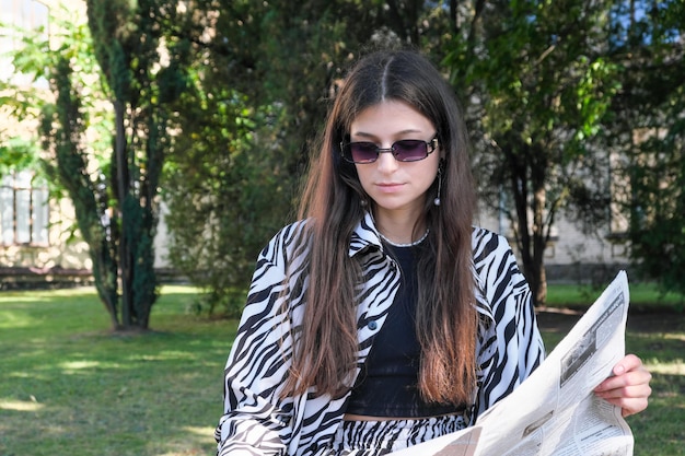 Young cute girl with long straight hair