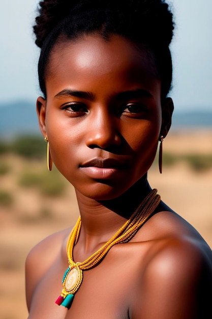 Young Ethiopian Woman A Striking Portrait of African Beauty and Culture afro beauty