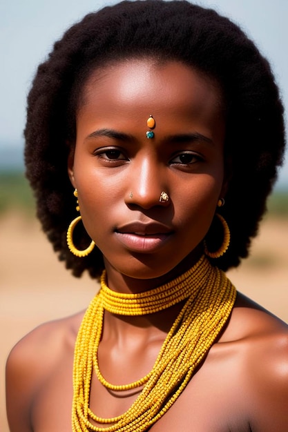 Young Ethiopian Woman A Striking Portrait of African Beauty and Culture afro beauty