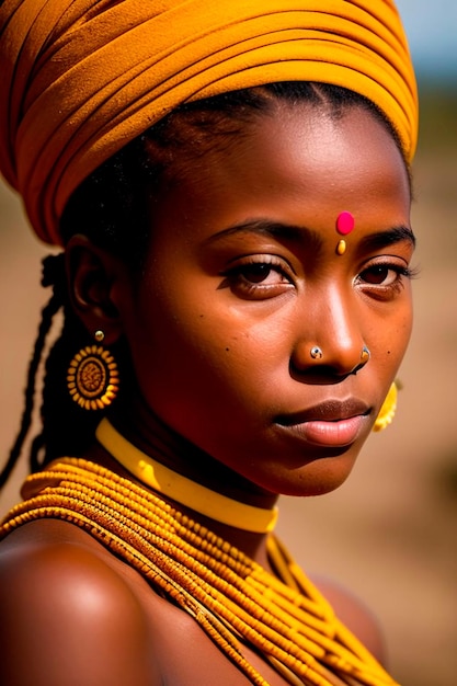 Young Ethiopian Woman A Striking Portrait of African Beauty and Culture afro beauty