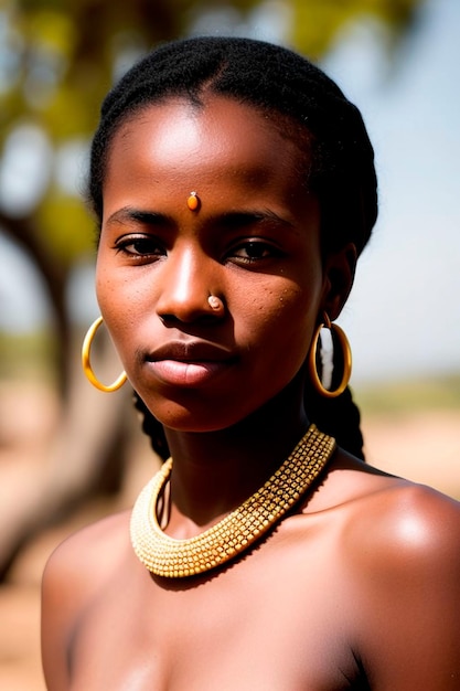 Young Ethiopian Woman A Striking Portrait of African Beauty and Culture afro beauty