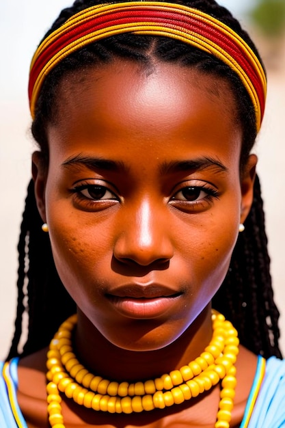 Young Ethiopian Woman A Striking Portrait of African Beauty and Culture afro beauty