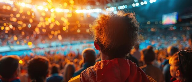 Photo a young fan witnessing an exciting event