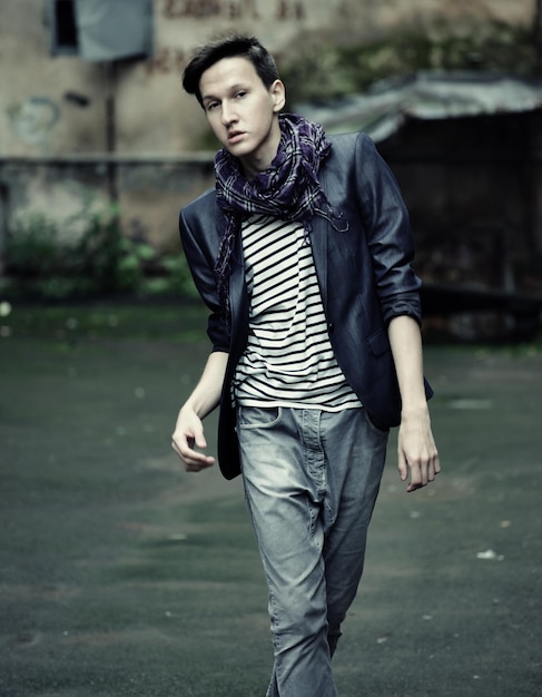 Young fashion man in casual wear