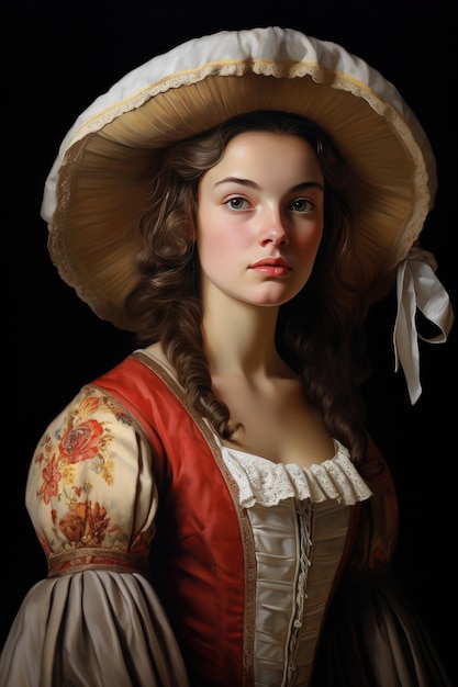 Young French woman of the 18th century