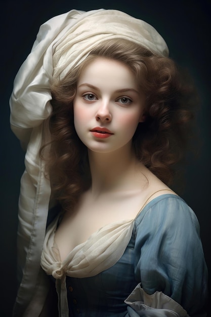 Young French woman of the 18th century