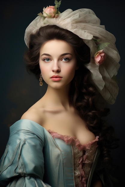 Young French woman of the 18th century