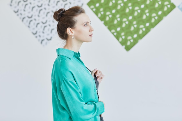 Young Girl in Art Gallery