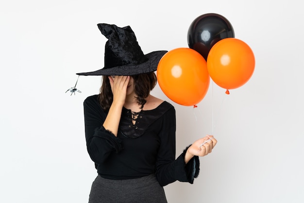 Young girl in halloween costume