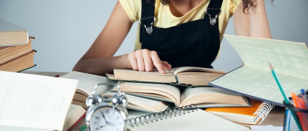 Young girl reading a book