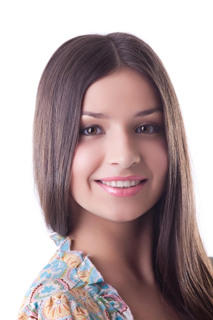 Young girl in traditional russian costume