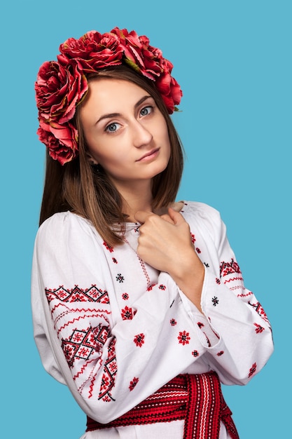 Young girl in the Ukrainian national suit