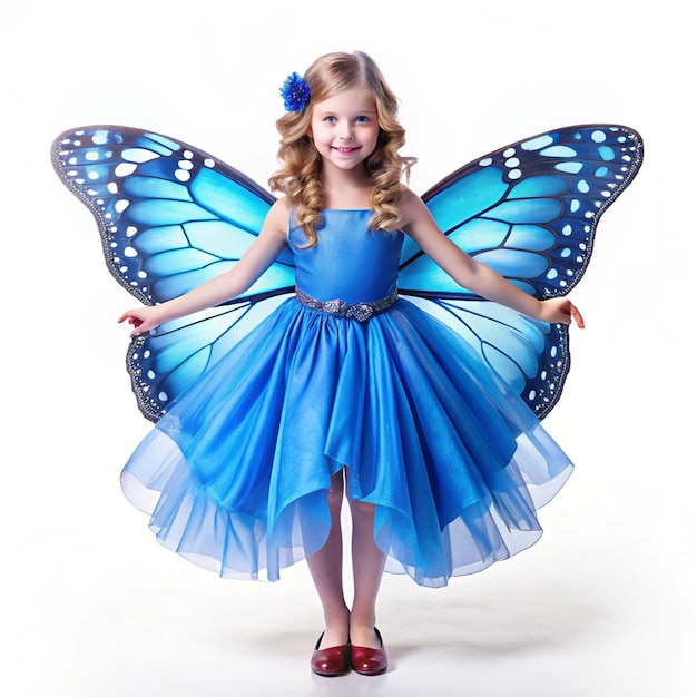 a young girl with a butterfly costume that says quot a quot on it quot